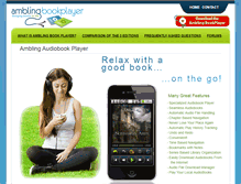 Tablet Screenshot of amblingbookplayer.com